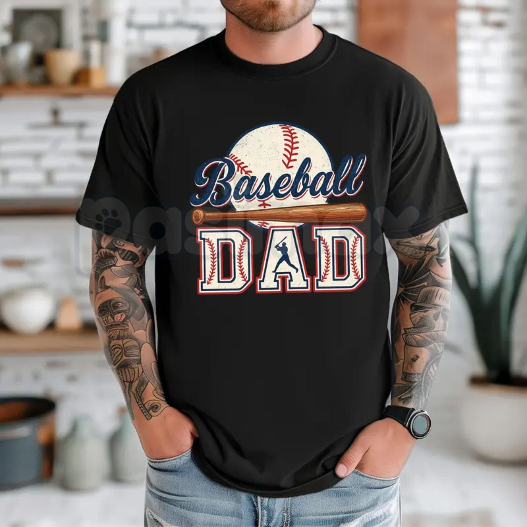 "Game Day Hero" Baseball Mom & Dad T-Shirt – Proud Baseball Parent Graphic Tee, Premium 100% Cotton Sports Fan Top, Soft Lived-In Heavyweight Bleacher Style Shirt, Made in USA