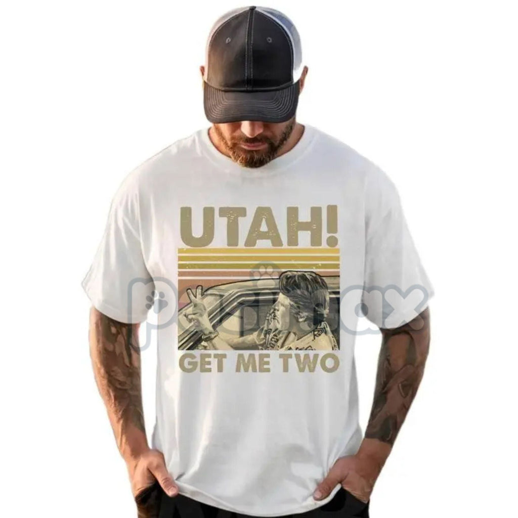 "Utah Get Me Two" Vintage T-Shirt - Funny Retro Quote Shirt, Classic College Fan Apparel