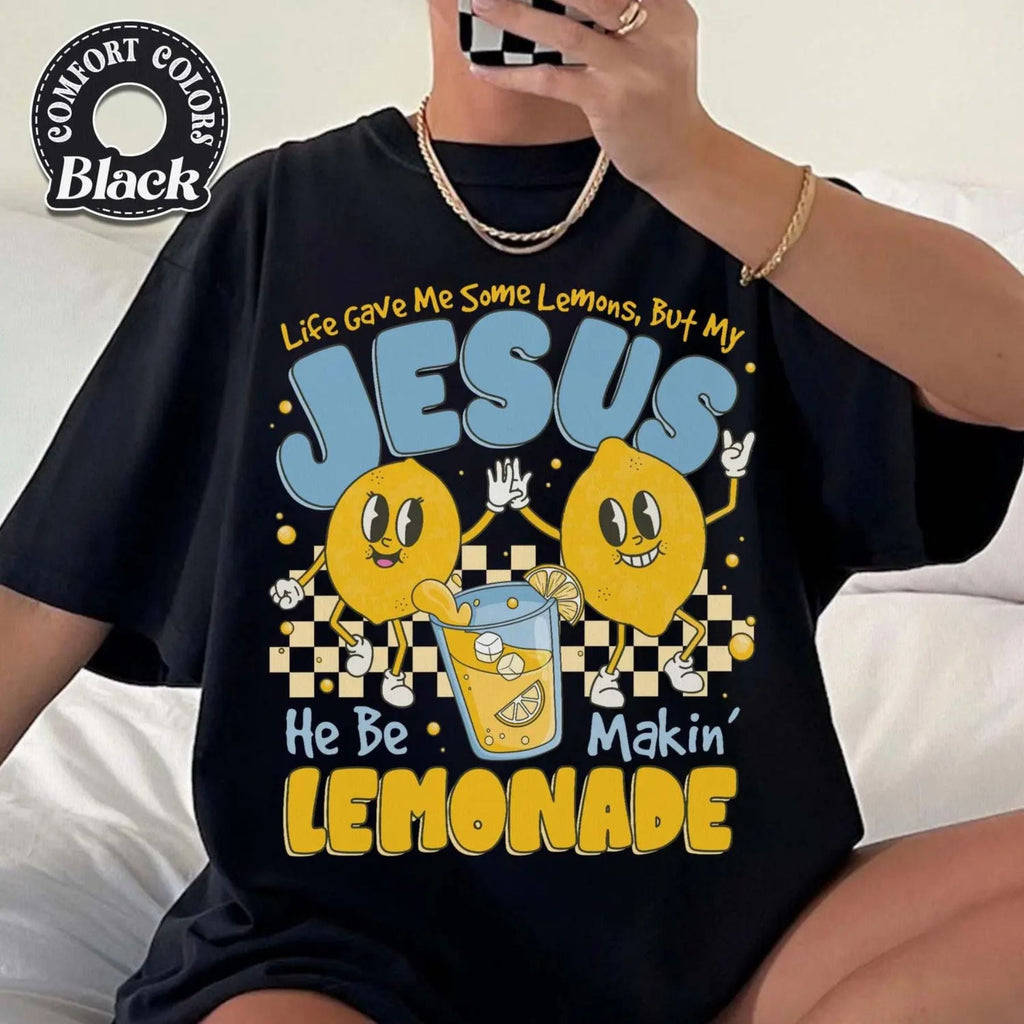 'He Be Makin Lemonade' Shirt – Life Gave Me Some Lemons Tee, Christian Humor T-shirt, Funny Faith Shirt, Gift for Christians