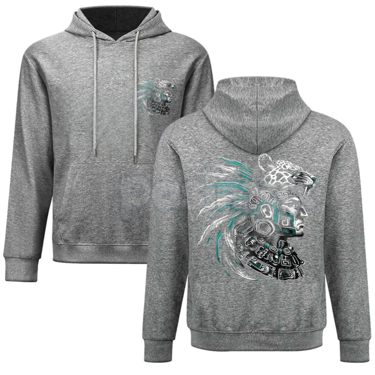 Aztec Art Chicano Graphic Oversized Hoodie – Indigenous Mex Clothes Pullover, Unisex Cultural Streetwear