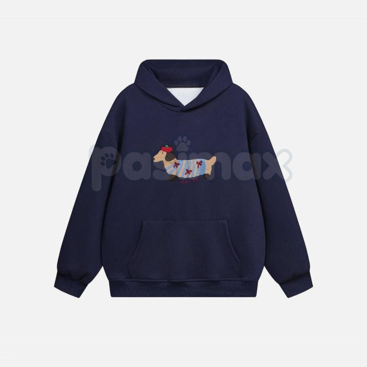 Aelfric Eden Cartoon Dog Embroidered Unisex Hoodie – Premium Heavy Blend Streetwear, Cute Graphic Aesthetic Pullover
