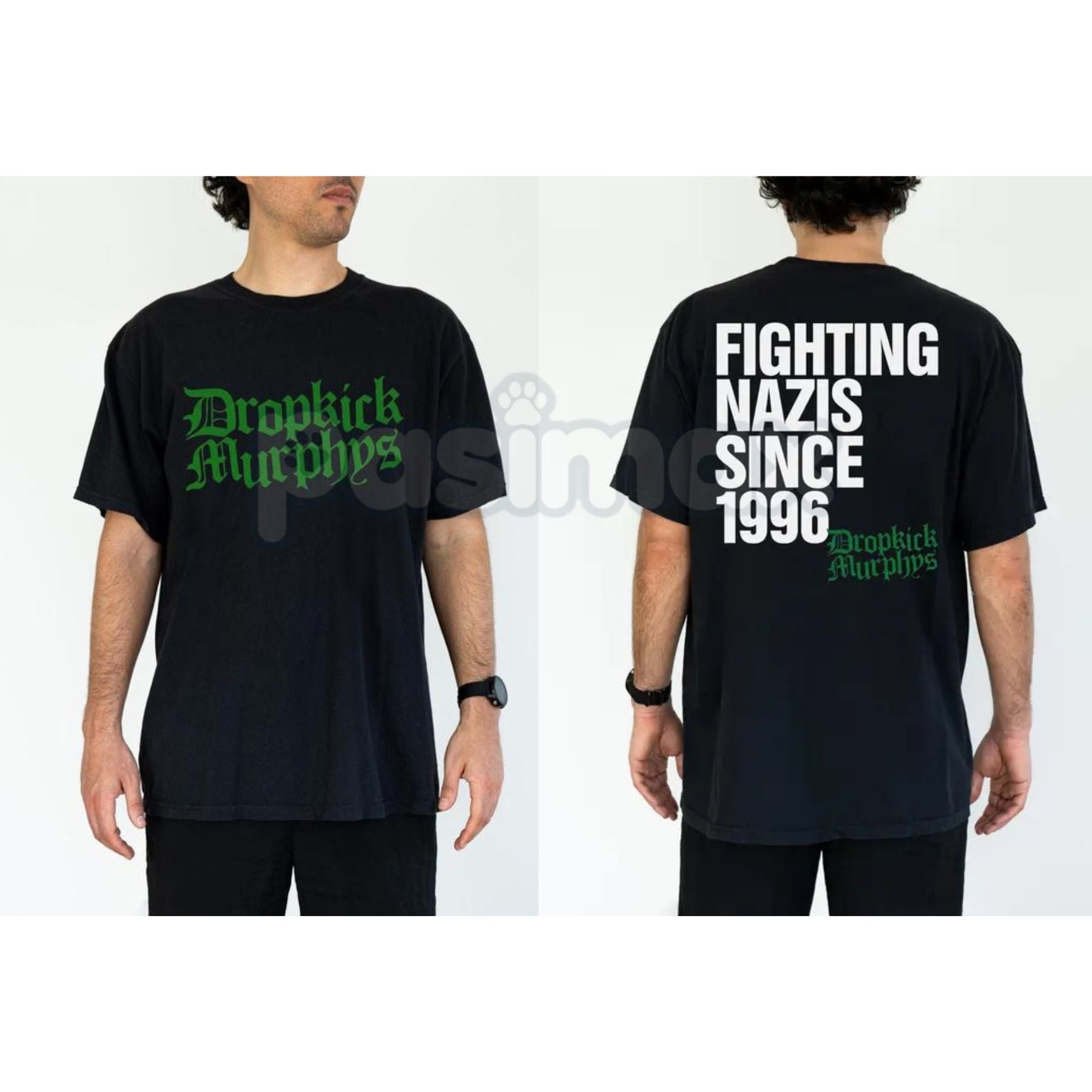 "Fighting Nazs Since 1996" Dropkick Murphys Shirt - Celtic Punk Rock Graphic Tee, Anti-Fascist Working Class Apparel, Retro Boston Punk Fan Shirt, Premium Heavyweight Unisex Streetwear, Dropkick Murphys Inspired Band Merch