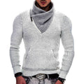 Fashion Pocket High Neck Slim Fit Sweater Knit Coat