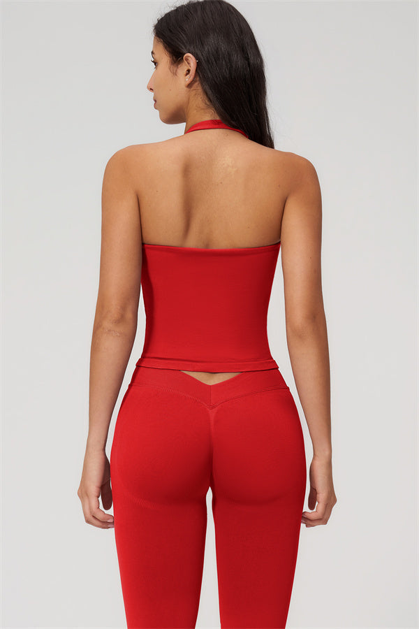 The Empower Halter Crop Top Leggings 2-Piece Set