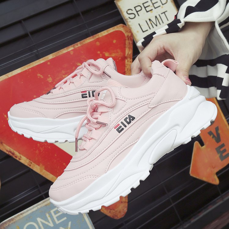 Women's Ulzzang Sneakers - Trendy Flame Dad Shoes