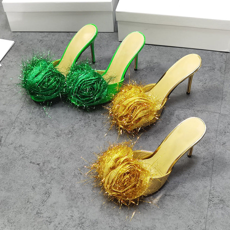 One-Foot Super High-Heeled Banquet Shoes