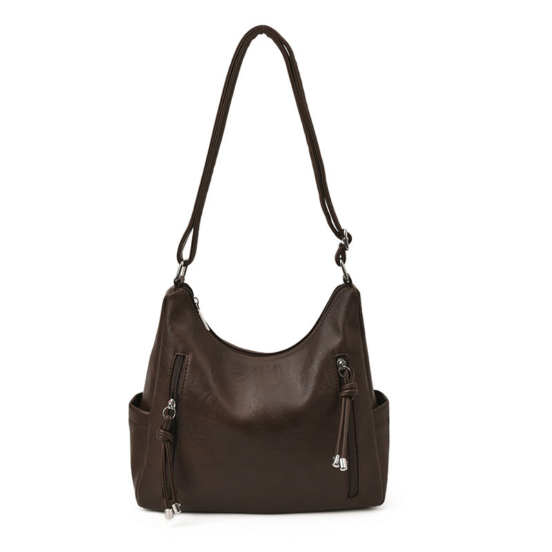 Womens Retro-Style Fashionable Casual High-Capacity Crossbody Bag