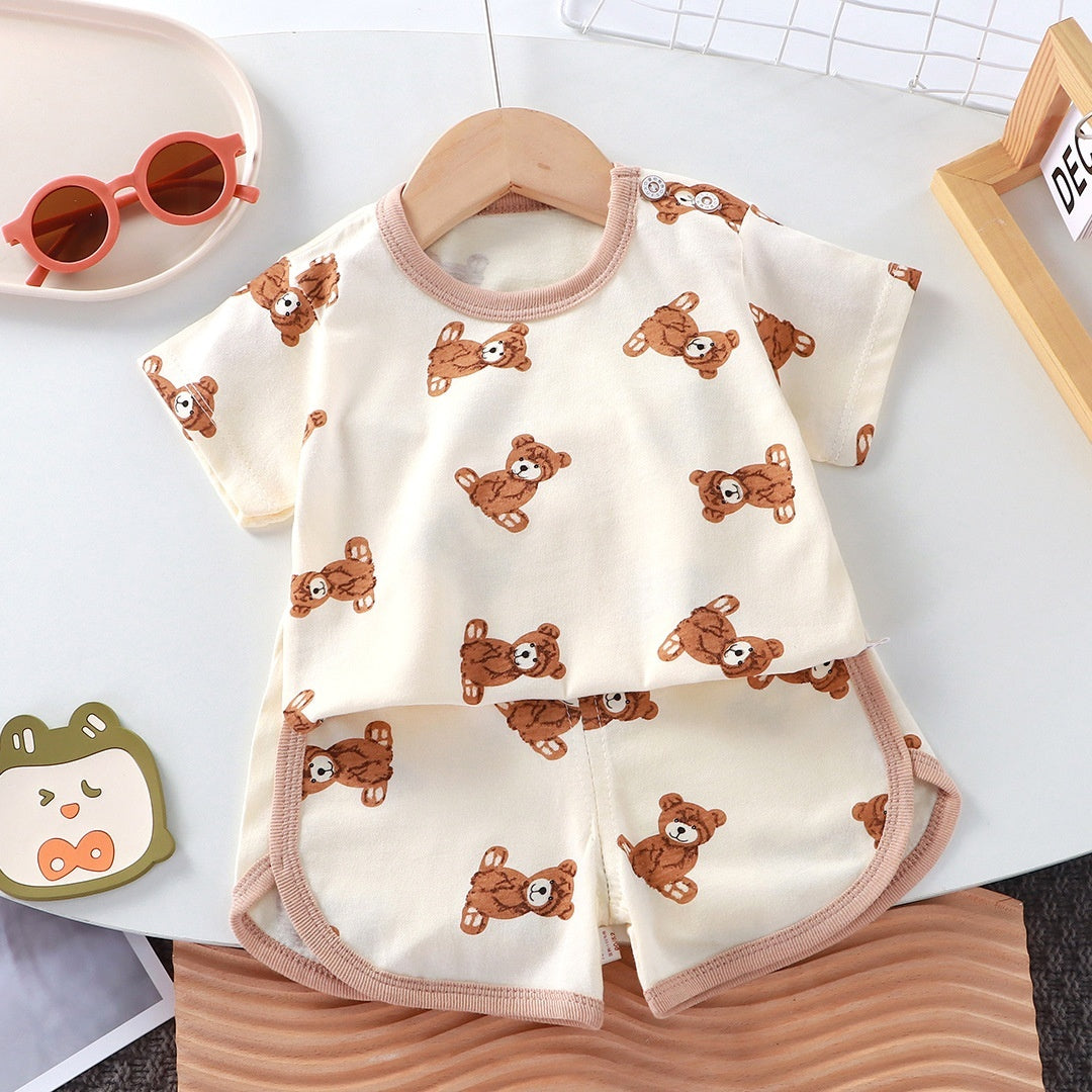 Children's Short-Sleeve Set Baby Summer T-Shirt Two-Piece Set