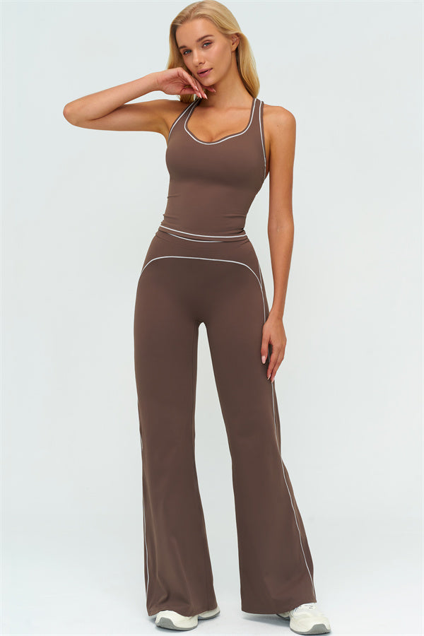 The Amara Crop Top Flared Leggings 2-Piece Set