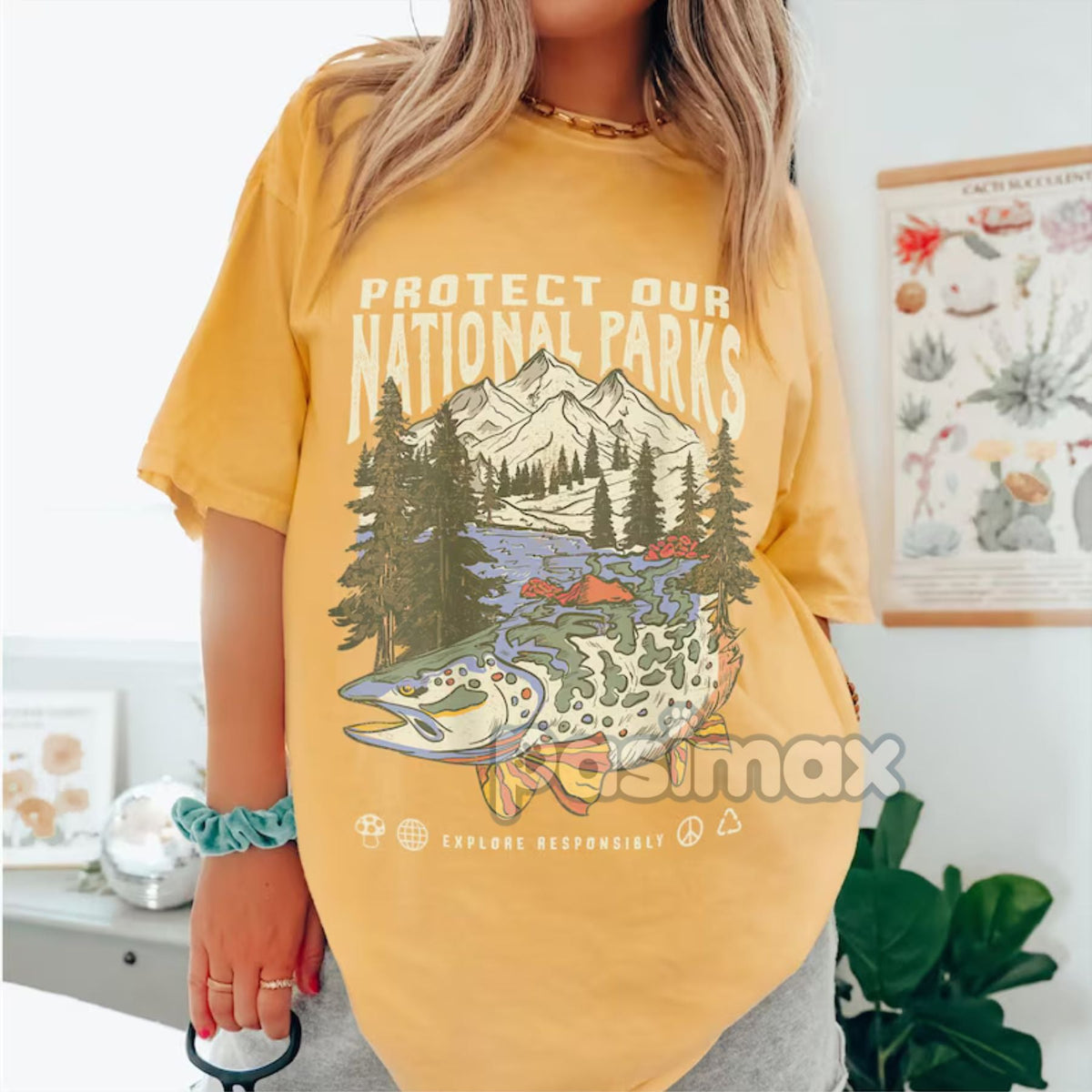 'Respect the Local Wildlife' Tee – National Parks Hiking Camping Clothes, Granola Girl Adventure Shirt, Wanderlust T-shirt
