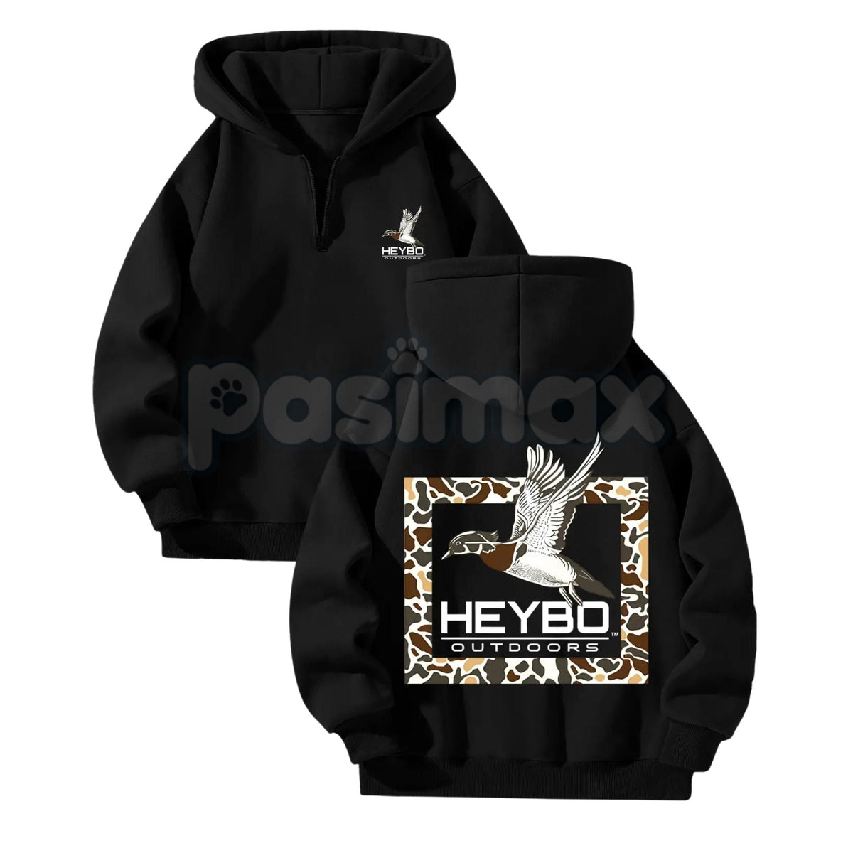 Cozy Half-Zip Men's Hooded Sweatshirt – Premium Garment-Dyed Fleece, Heavyweight Winter Pullover