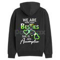 Matching Best Friend Hoodie – "We Are More Than Besties" Graphic Fleece Pullover, Casual Unisex Couple Gift