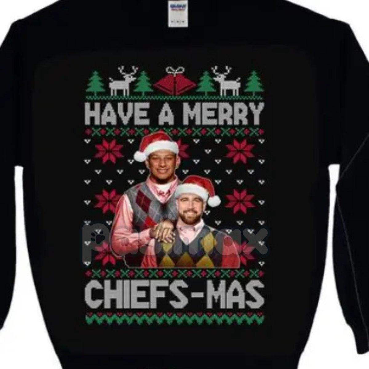 Vintage Christmas All Team Football Step Brothers Crewneck – Funny Holiday Movie Sweatshirt (Black)