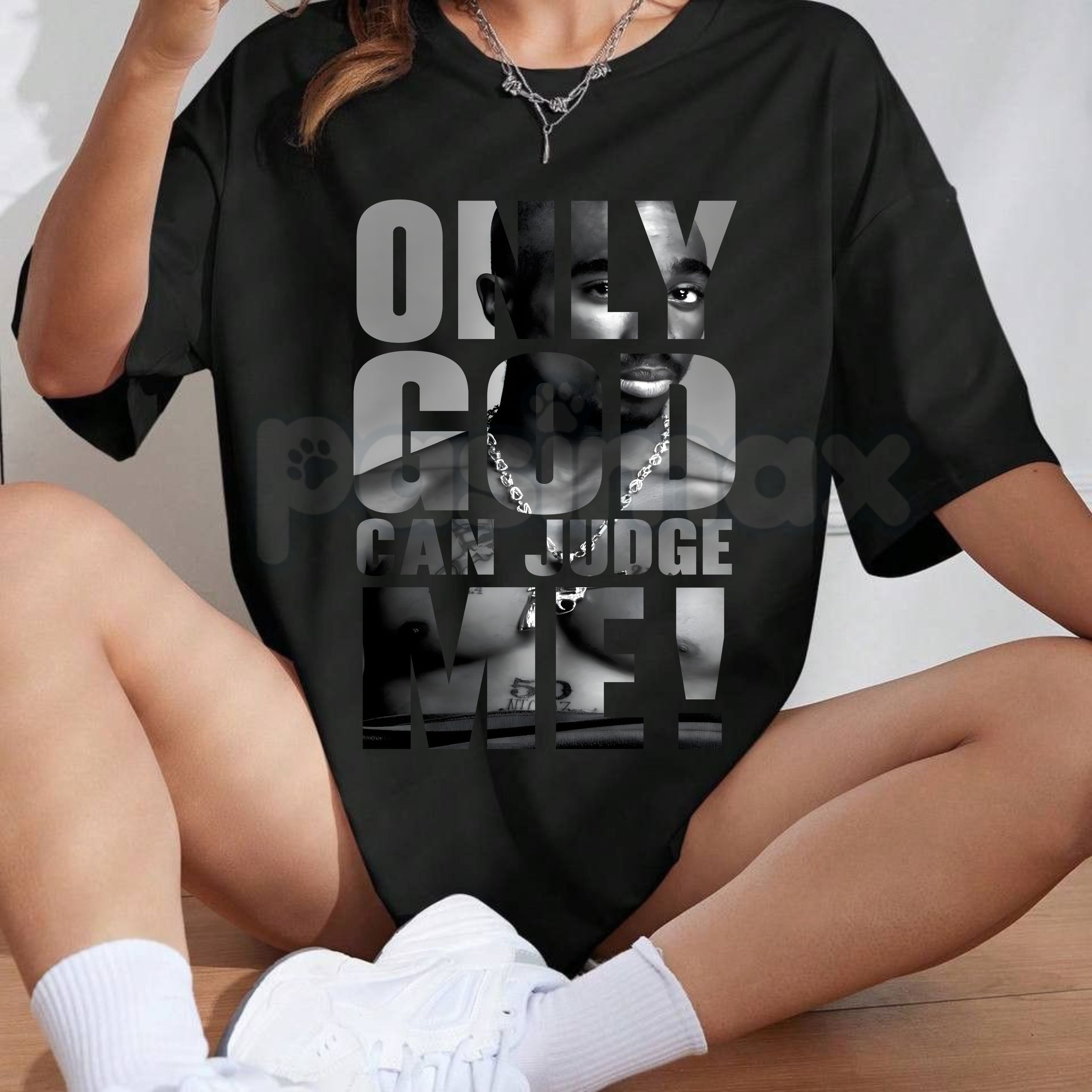 Tupac "Only God Can Judge Me" T-Shirt – Premium 100% Cotton 2Pac Graphic Tee, Vintage Aesthetic Hip-Hop Legend Top, Soft Lived-In Heavyweight West Coast Streetwear, Made in USA