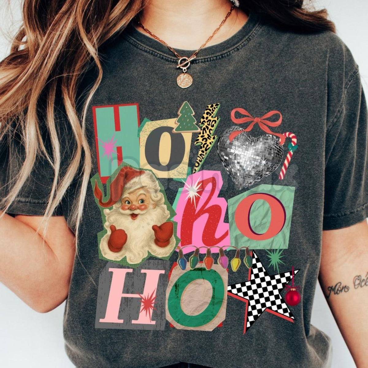 Comfort Colors® Christian Faith Y2K T-Shirt – Retro Positivity Collage, Trendy Coquette Aesthetic, Ransom Letter Typography Tee