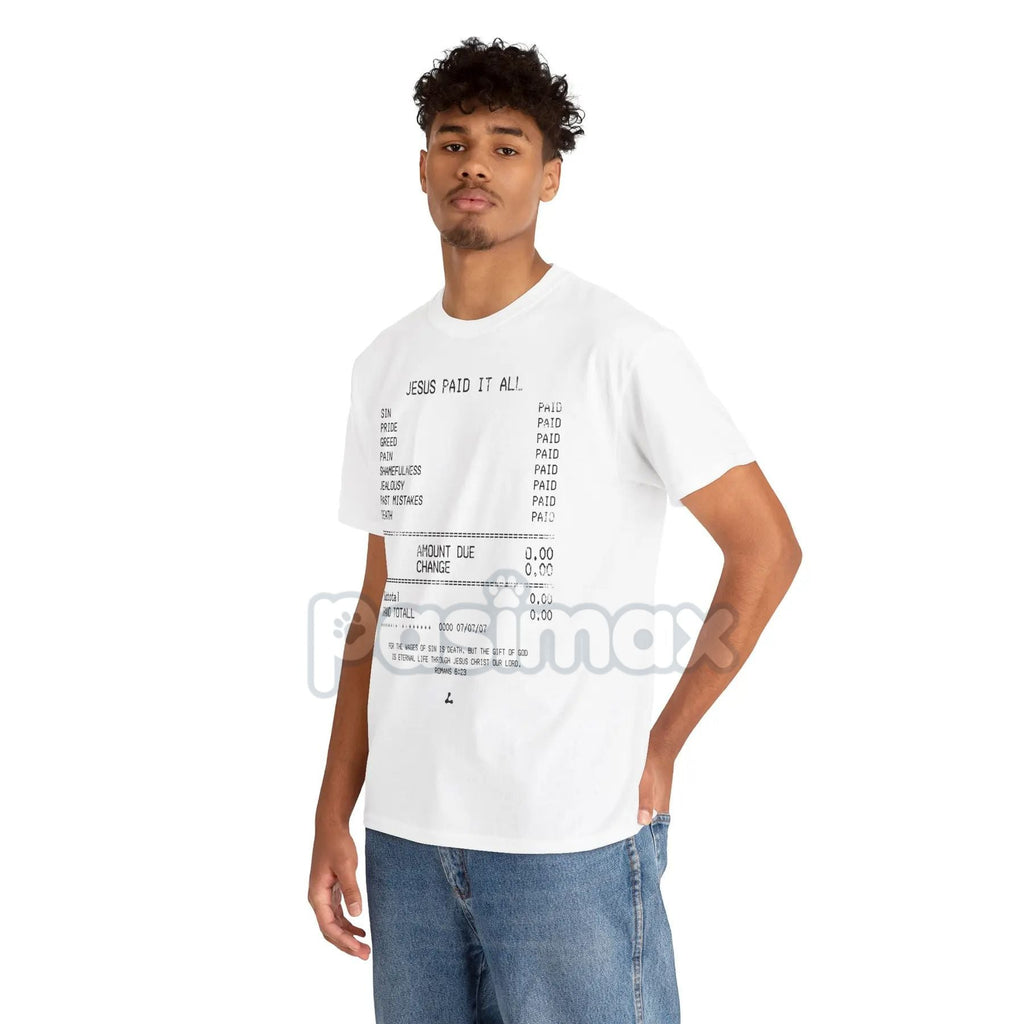 "Jesus Paid It All" Classic Christian Tee - Faith Statement Shirt, Religious Graphic T-Shirt
