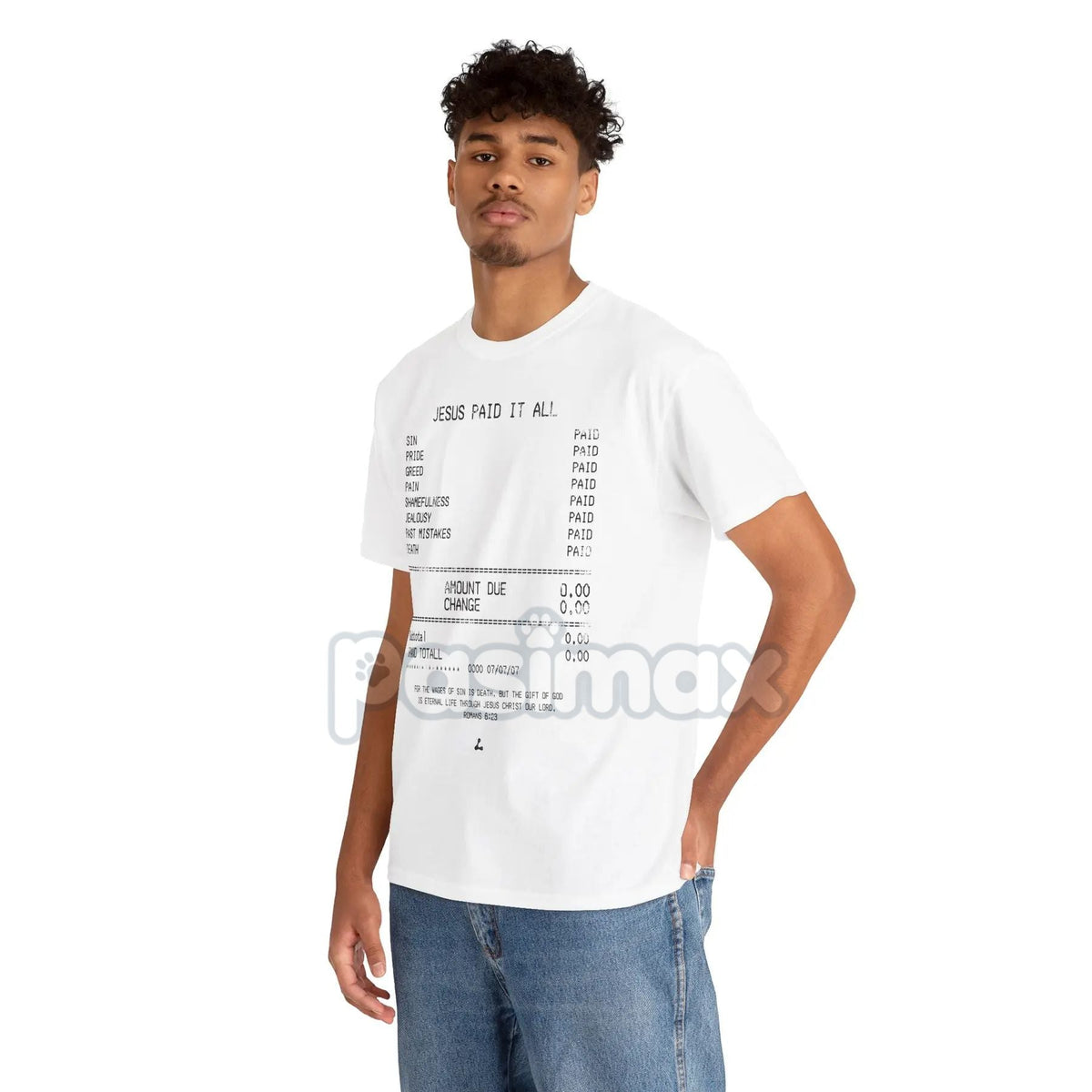 "Jesus Paid It All" Classic Christian Tee - Faith Statement Shirt, Religious Graphic T-Shirt