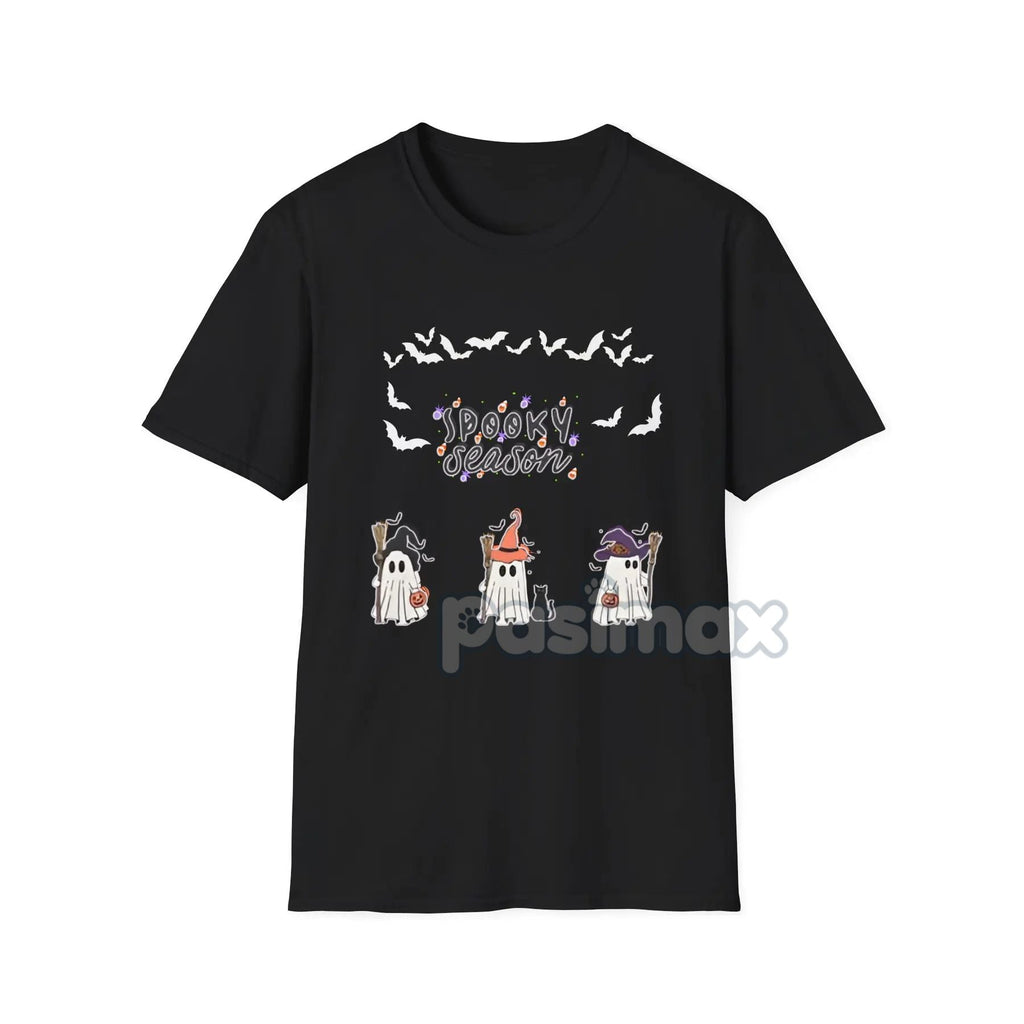 Spooky Boo Ghost T-Shirt - Cute Halloween Ghost Tee, Simple Spooky Apparel