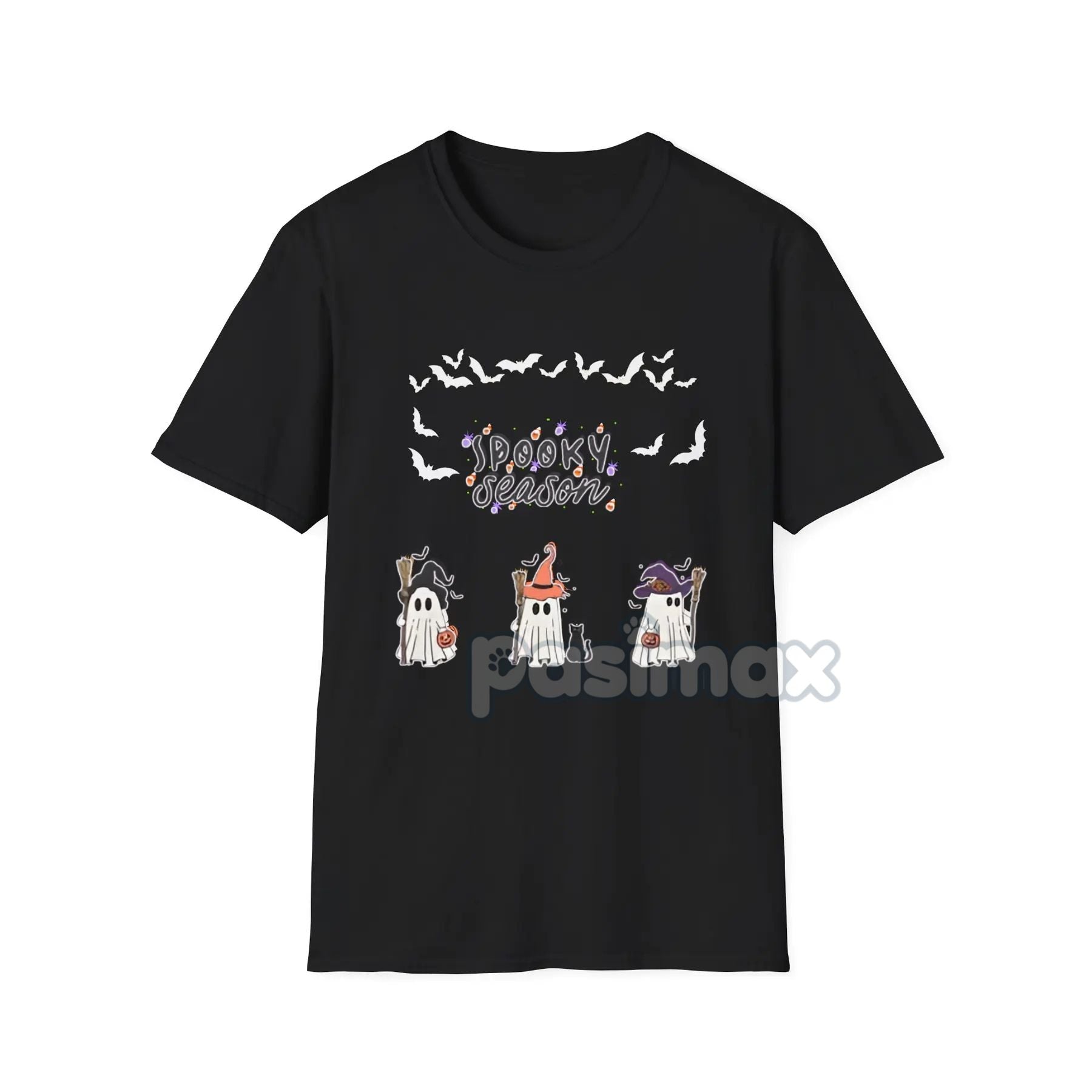 Spooky Boo Ghost T-Shirt - Cute Halloween Ghost Tee, Simple Spooky Apparel