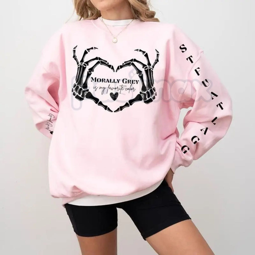 "Morally Grey" Dark Romance Sweatshirt – Bookish Fandom Reader Crewneck