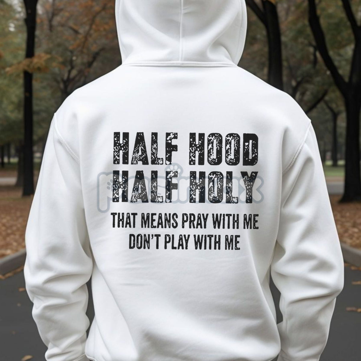 Half Hooded Half Holy Hoodie – Duality Street Style Pullover, "Play With Me Don't Play With Me" Attitude