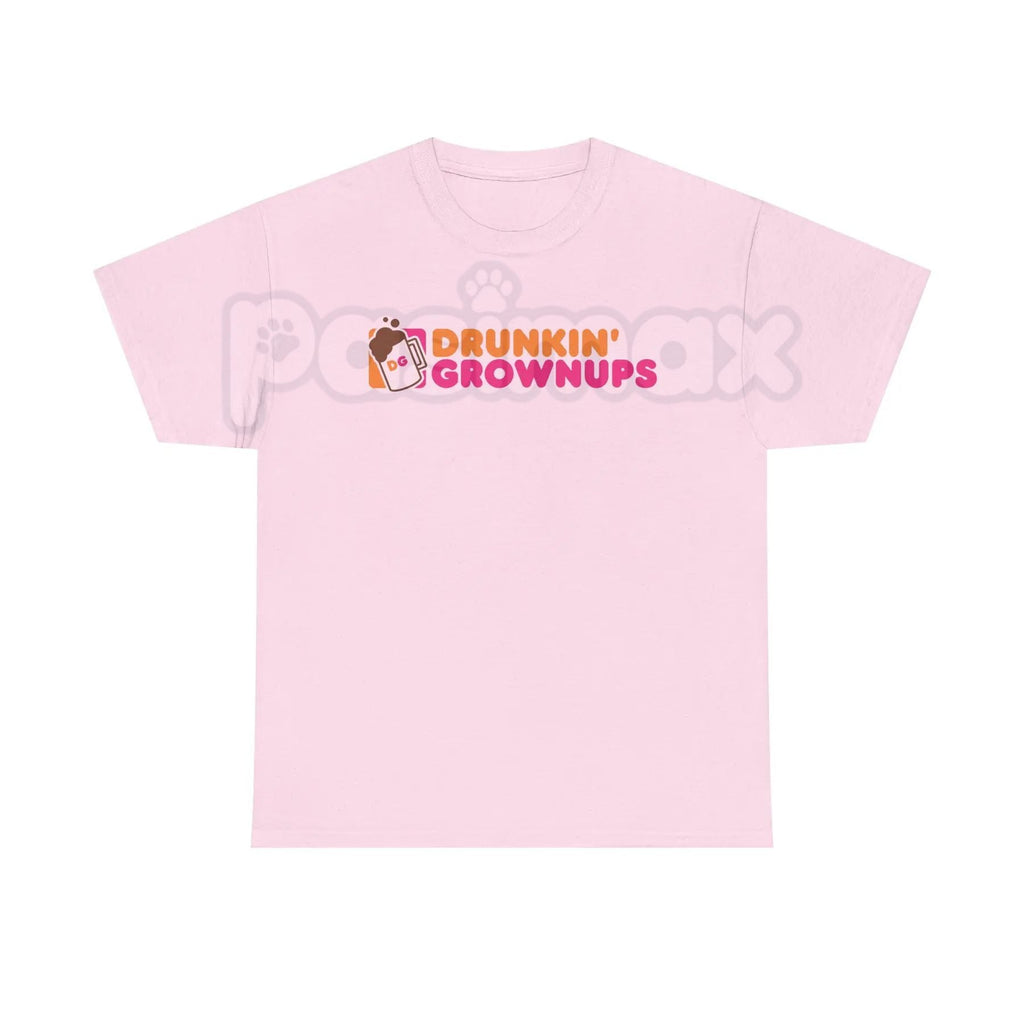 "Drunkin’ Grownups" Sarcastic Drinking T-Shirt - Viral Adult Humor Graphic Tee, Funny Parody Coffee Logo Shirt, Premium Heavyweight Relaxed Fit Top, Party & Brunch Gift for Her & Him, Comedy Slogan Weekend Tee