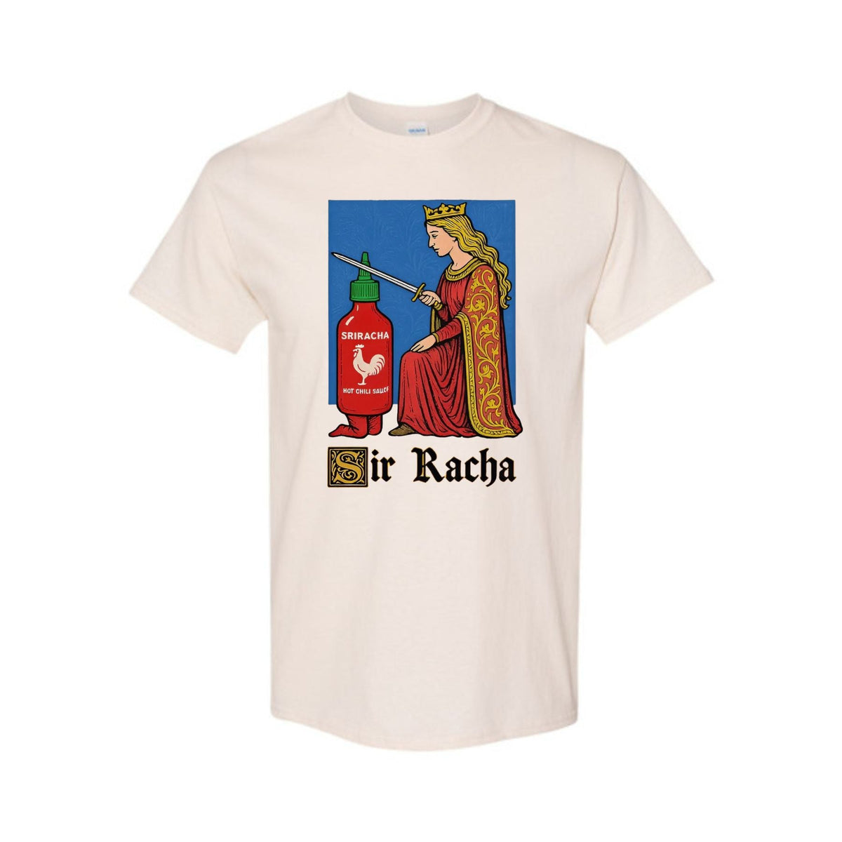 "Sir Racha" T-Shirt - Punny Sriracha Sauce Tee, Funny Foodie Apparel, Unisex