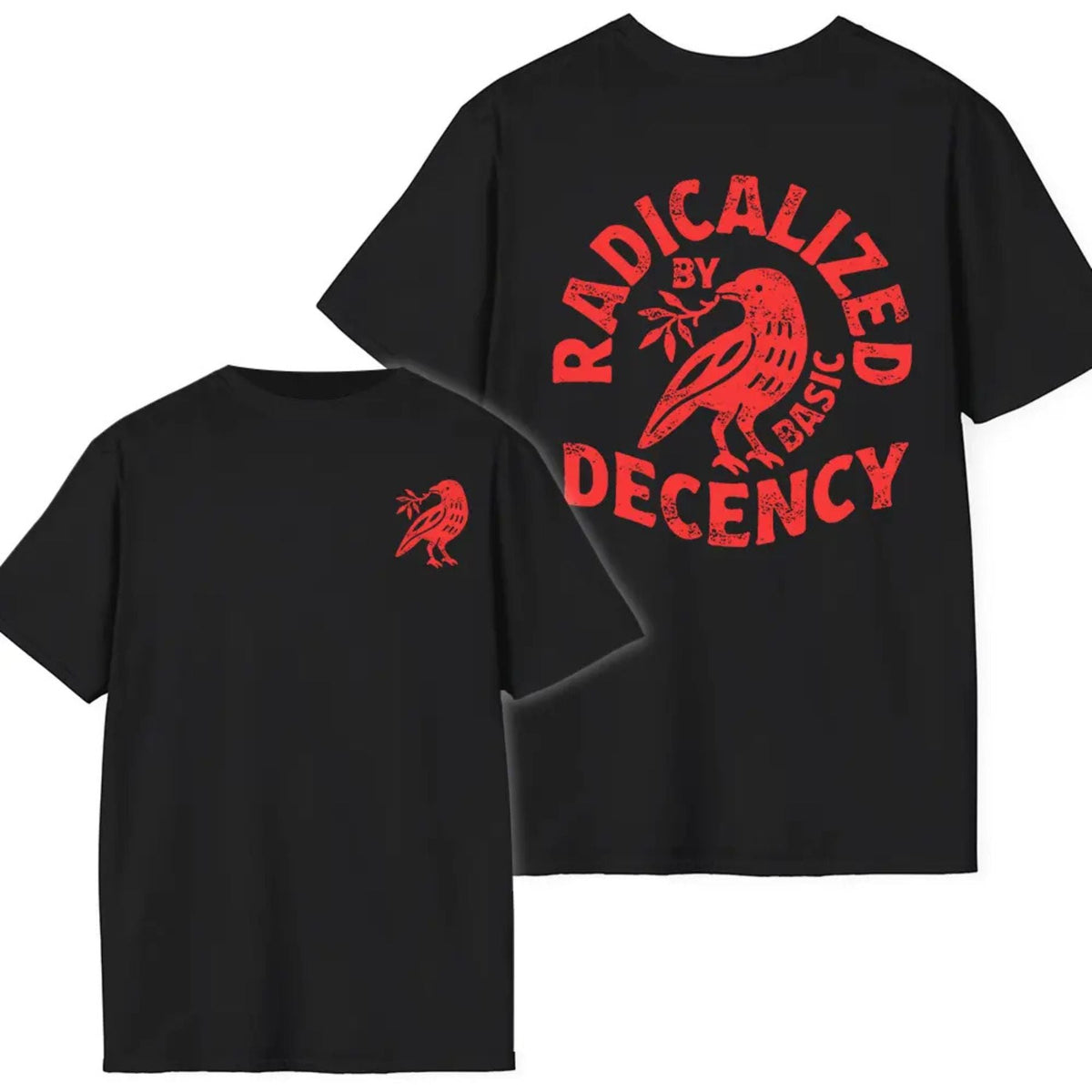 "Radicalized By Basic Decency" T-Shirt - Political Protest Shirt, Social Justice Apparel
