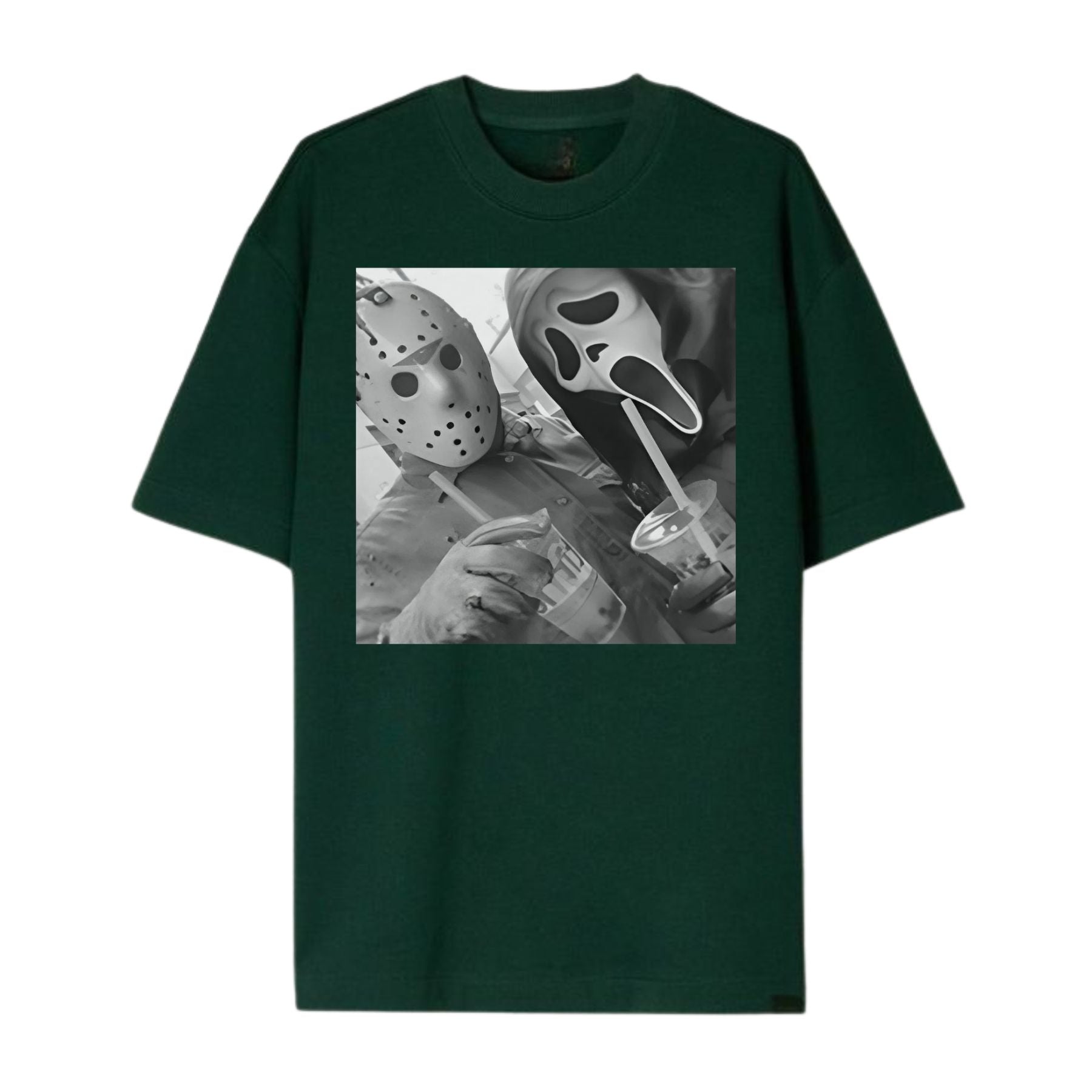 JASON & GHOSTFACE T-Shirt - Y2K 90s Graphic, Funny Halloween Tee, Unisex Horror Movie Shirt for Him & Her