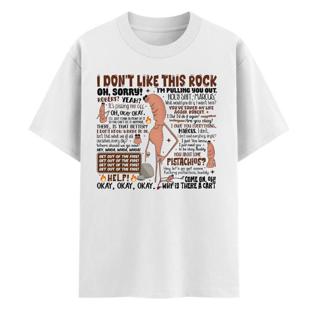 "I Don’t Like This Rock" T-Shirt - Marcus & Robert Graphic Tee, Funny Podcast Streetwear
