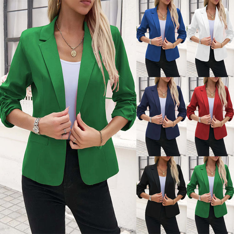 Women's Business Suit Jacket 34 Sleeve Business Casual Jacket