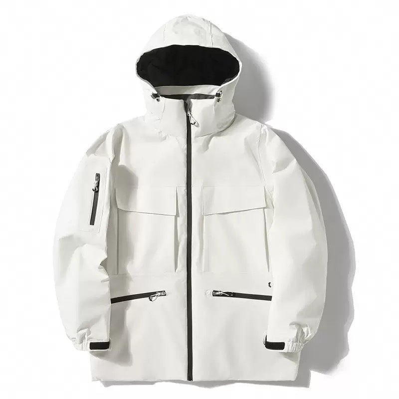 New Ski Suit Men's Winter Thicken Thermal Hooded Jacket