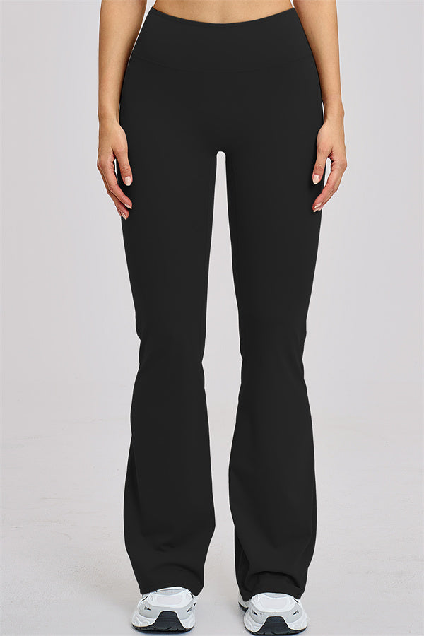 The Zestful Long Sleeve Crop Top Flared Leggings 2-Piece Set