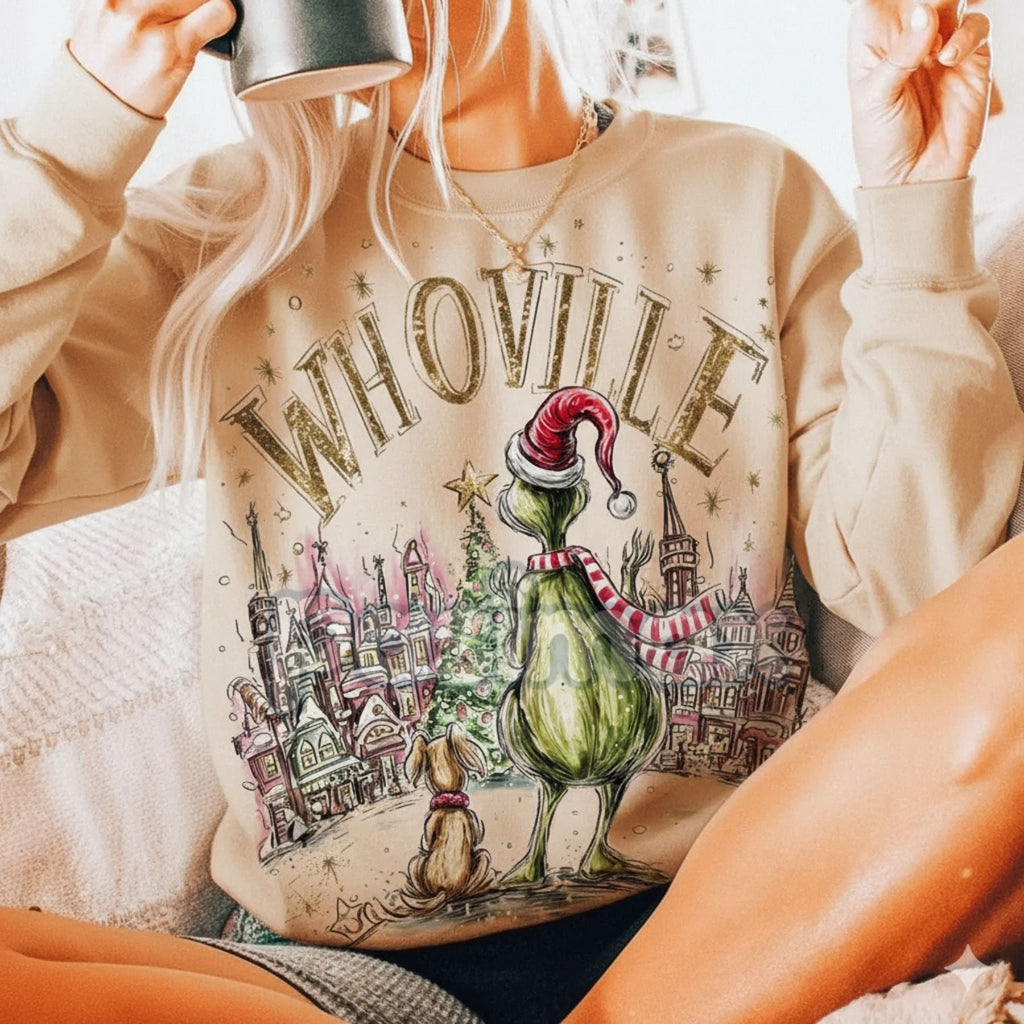 Retro Grinchmas Christmas Sweatshirt – Vintage Holiday Movie Pullover for Grinch Fans