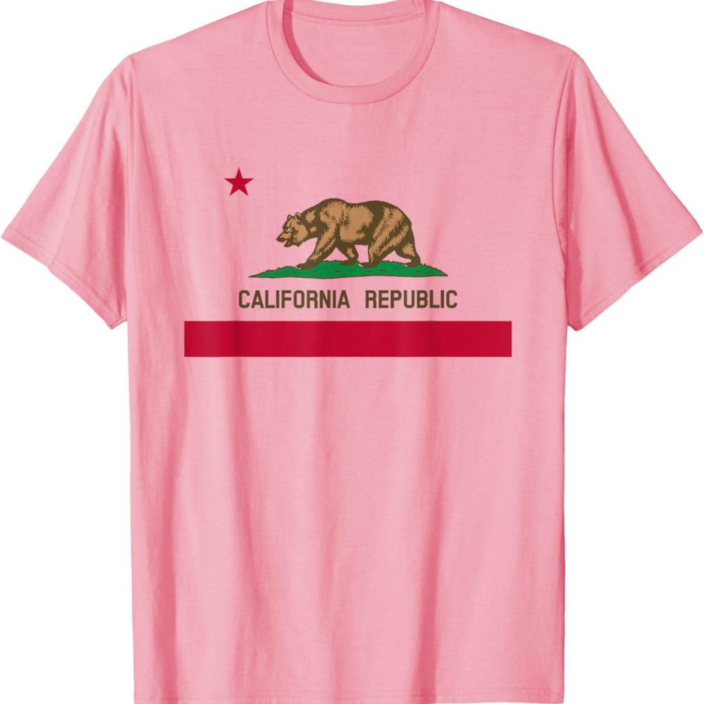 California Republic Flag T-Shirt - Patriotic State Travel USA Gift Tee, California Bear Apparel