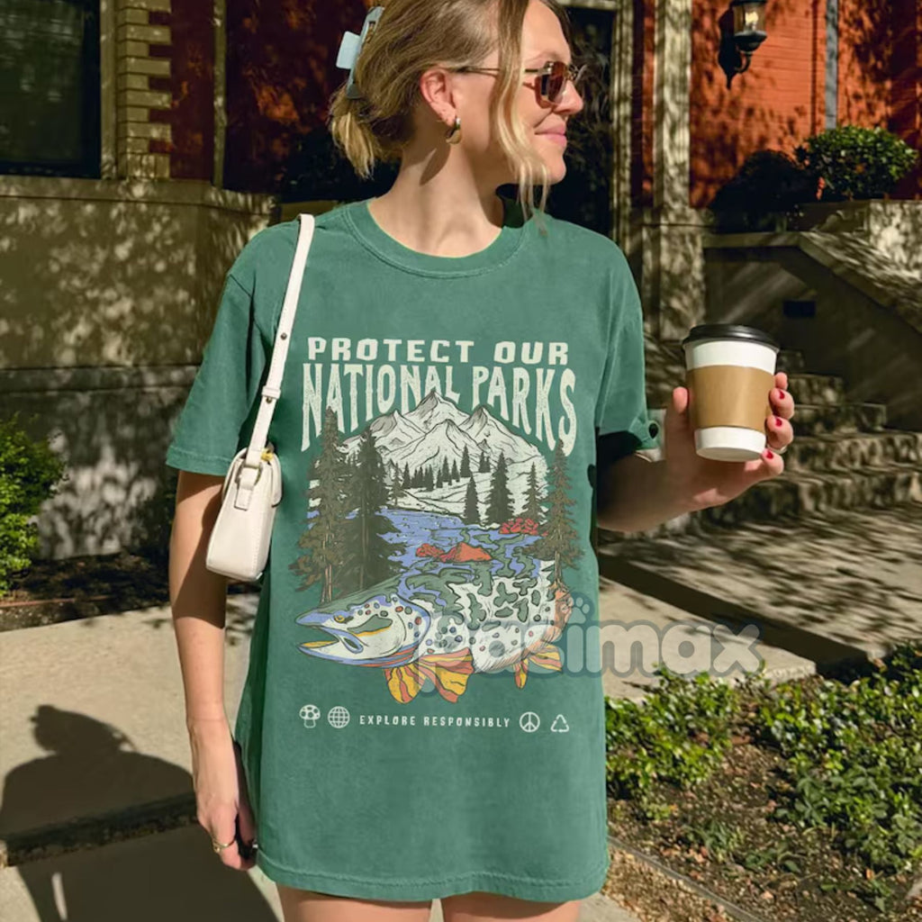 'Respect the Local Wildlife' Tee – National Parks Hiking Camping Clothes, Granola Girl Adventure Shirt, Wanderlust T-shirt