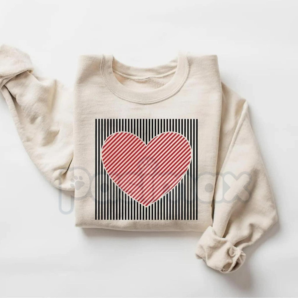Retro Valentines Heart Sweatshirt | Cute Love Sweatshirt | Groovy Valentine’s Day Crewneck | Vintage Style Heart Graphic Jumper | Aesthetic Galentine’s Gift