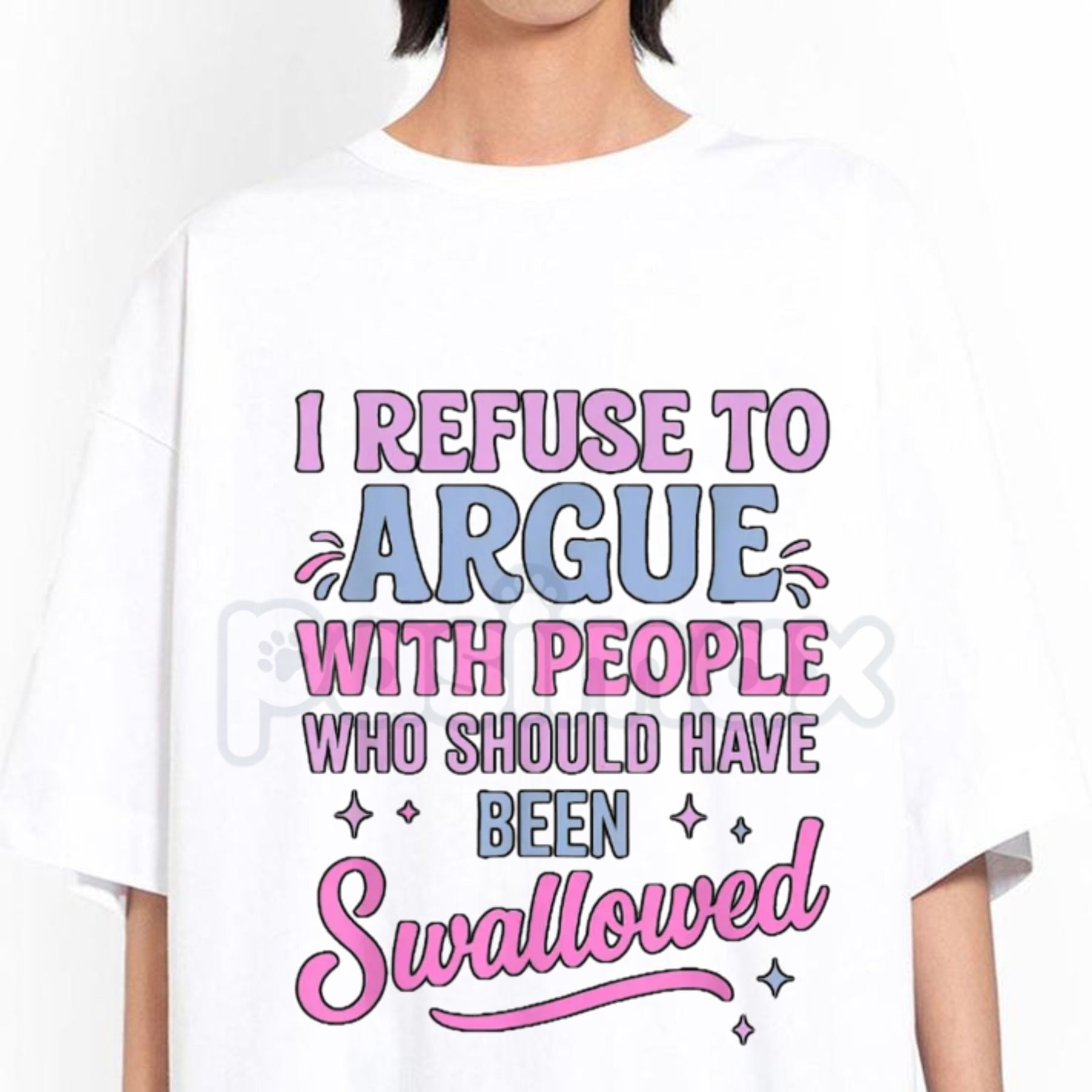 "I Refuse To Argue With People Who Should Have Been Swallowed" T-Shirt - Funny Savage Sarcastic Graphic Tee, Premium 100% Cotton Bold Statement Top, Witty Adult Humor Gift, Brutally Honest Personality Shirt, Soft Lived-In Heavyweight Casual Apparel