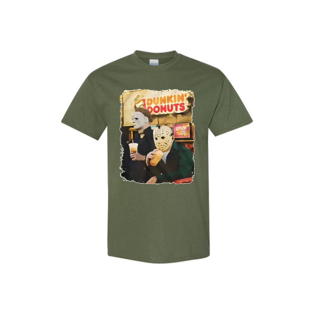 Vintage Horror Cartoon Halloween T-Shirt - Stylish Women's Spooky Top, Retro Gift Idea