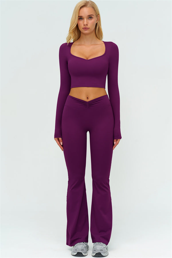 The Lushness Long Sleeve Crop top