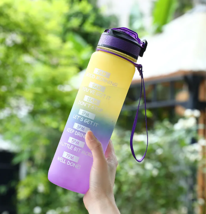 Gradient Color Sports Water Bottle