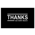 Gift Packaging 50 SheetsPack Simple Black Thank You Cards