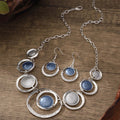 Retro Oil-dropped Hollow Round Earrings Women's Necklace