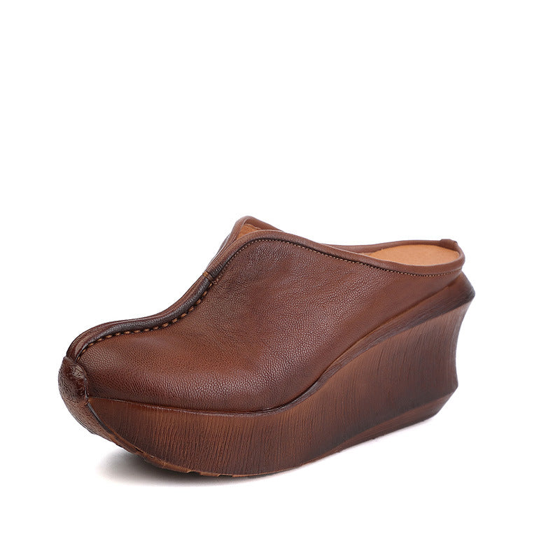 Summer Chunky Heel Platform Closed-Toe Shoes