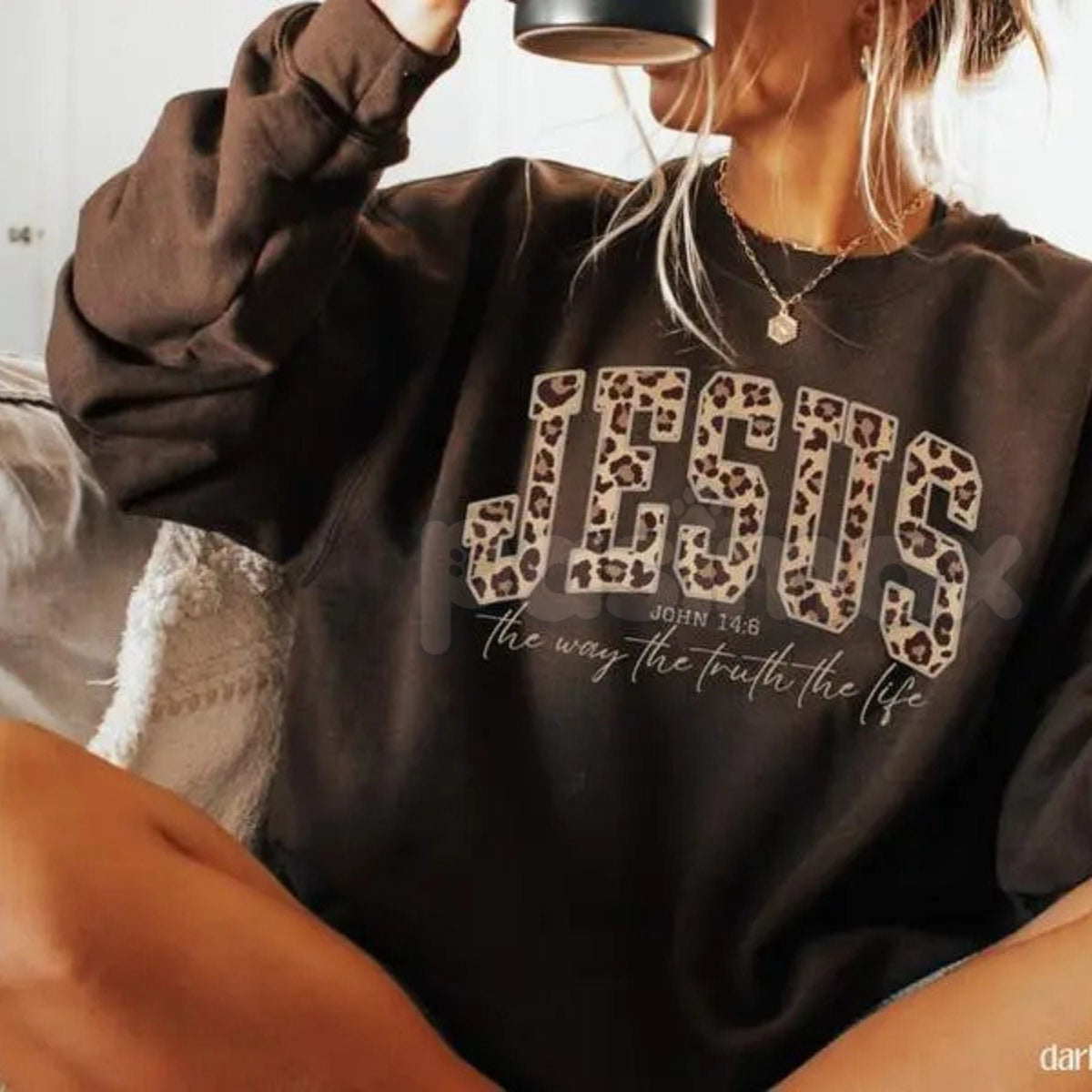 Christian Jesus Sweatshirt – Walk by Faith Religious Crewneck