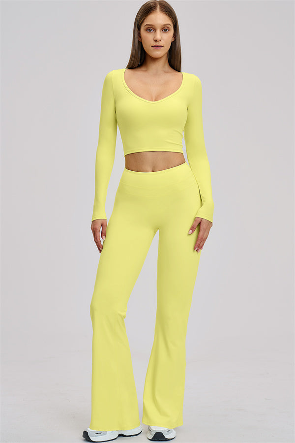 The Stride Long Sleeve T-shirt Flared Leggings 2-Piece Set