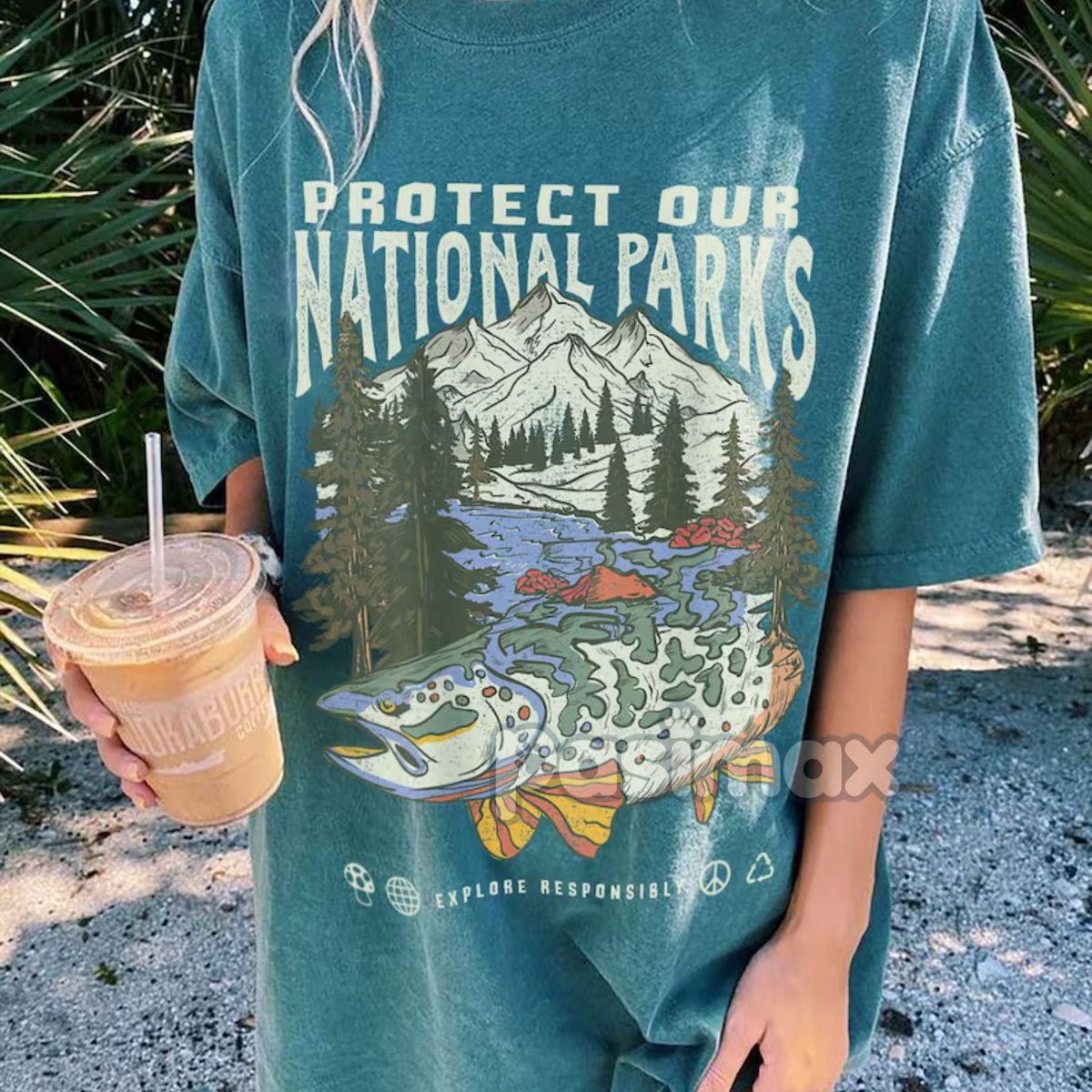 'Respect the Local Wildlife' Tee – National Parks Hiking Camping Clothes, Granola Girl Adventure Shirt, Wanderlust T-shirt