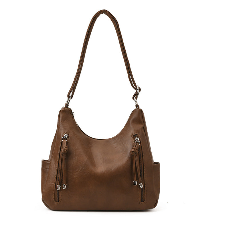 Womens Retro-Style Fashionable Casual High-Capacity Crossbody Bag