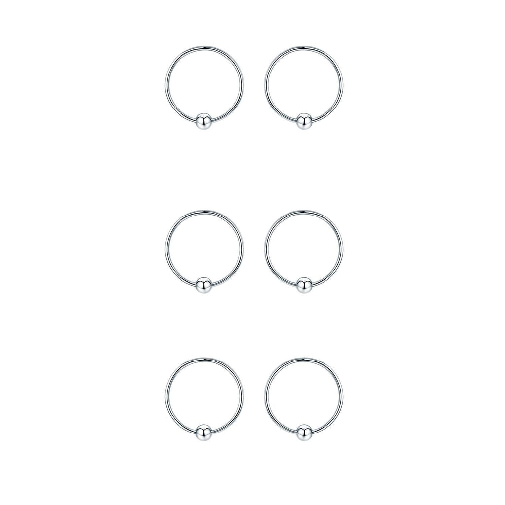 Hypoallergenic Sterling Silver Cartilage Dainty Thin Small Huggie Hoop Earring For Women
