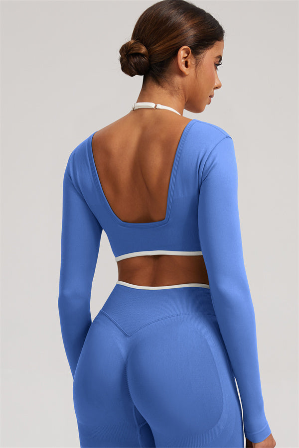 The Elevate New Long Sleeve Crop top Leggings 2-Piece Set